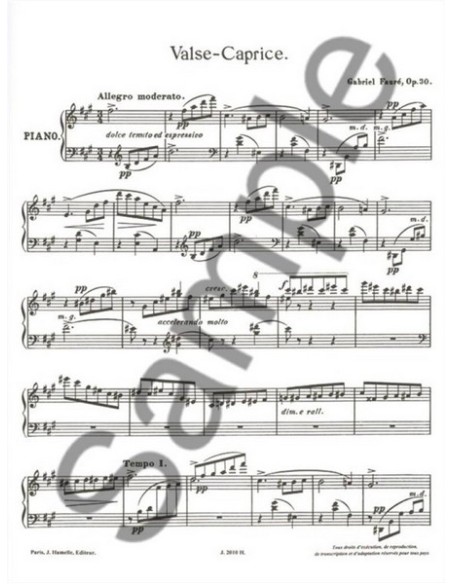 FAURE G.-Caprices Walzer (4) für Klavier