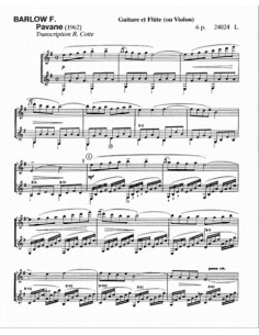 BARLOW F.-Pavane per flauto e chitarra (Cotte) 2