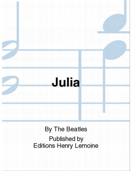 BEATLES-Julia für 4 oder 5 Gitarren (Couasnon)