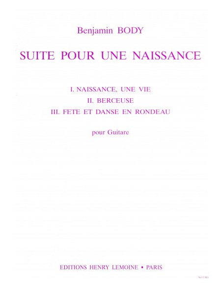 BODY B.-Suite pour une Naissance per Chitarra