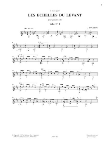BOUTROS L.-Les Echelles du Levant for Guitar