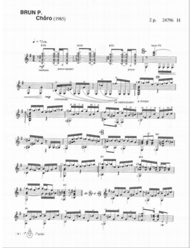 BRUN P.-Choro for Guitar