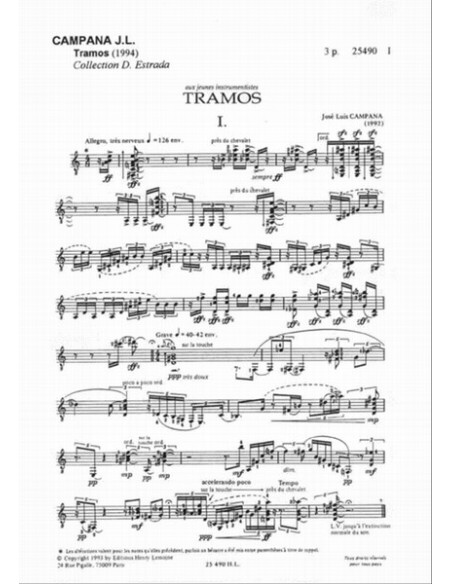CAMPANA J.L.-Sezioni per Chitarra