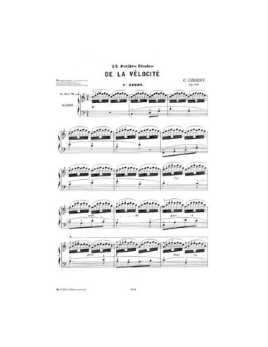 CZERNY C.-Op. 636 Small-Speed Piano Studios