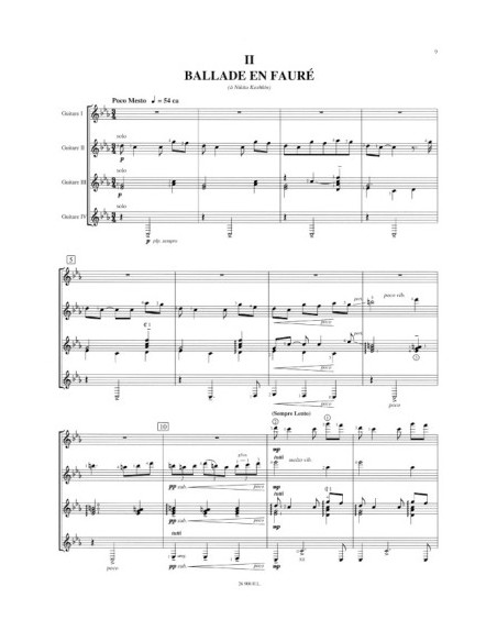 DYENS R.-Hamsa für 4 Gitarren oder Gitarrenset