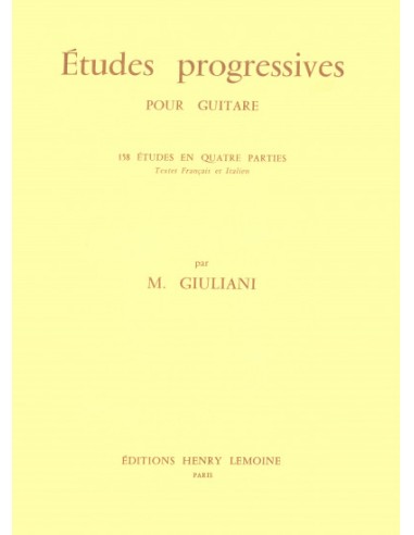 GIULIANI M.-Etudes progressives (158) per Chitarra