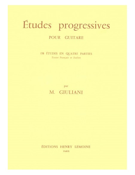 GIULIANI M.-Etudes progressives (158) for Guitar