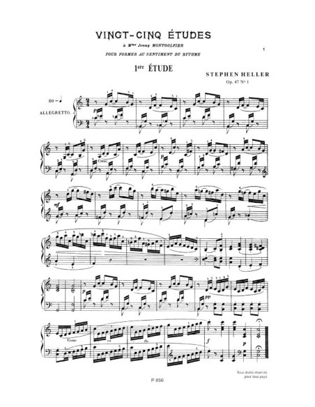 HELLER S.-Studi ritmici Op.47 per pianoforte