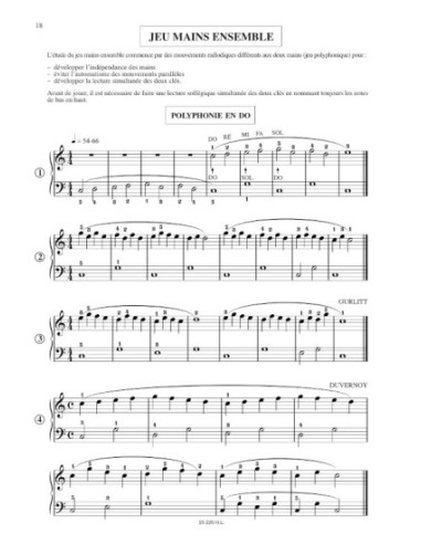 HERVE & POUILLARD-Piano Method "Debutants" (Method) for Piano (Book)