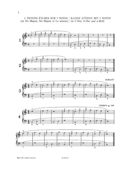 HERVE & POUILLARD-First Studies (101) for Piano