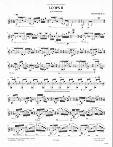 HUREL P.-Loops II für Vibraphon