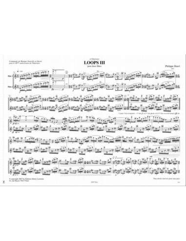 HUREL P.-Loops III pour 2 flûtes