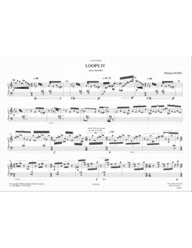 HUREL P.-Loops IV für Marimba