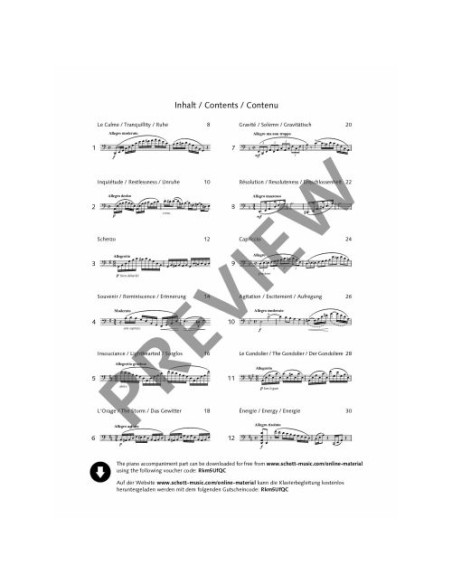 LEE S.-Estudios Caprichos (12) Op.100 for Cello