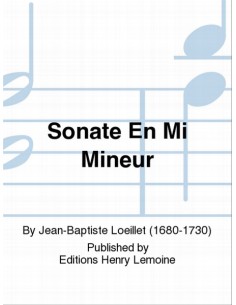LOEILLET J.B.-Sonate e-Moll für 2 Flöten und Klavier