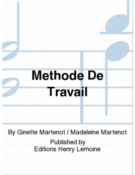 MARTENOT G.-Working Method for Piano