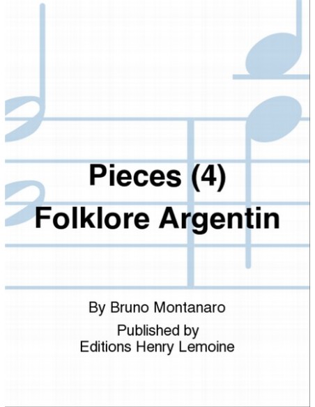 MONTANARO B.-Pezzi di folklore argentino (4) per chitarra