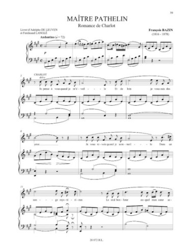 Arie d'Opera-Opere Comiche per Tenore e Pianoforte (Verschaeve)