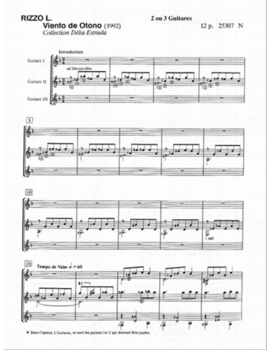 RIZZO L.-Autumn Wind für 2 oder 3 Gitarren