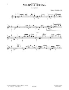 TISSERAND T.-Milonga Serena für Gitarre 2