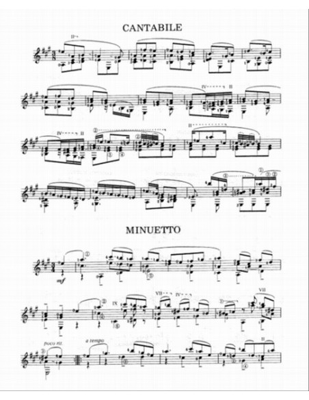 VANHAL J.B.-Cantabile e Minuetto per Chitarra