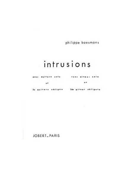 BOESMANS P.-Intrusions per chitarra