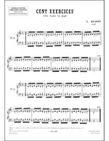 BENOIT-Exercises (100) for Piano