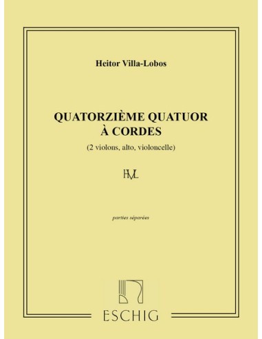 VILLA LOBOS H.-Quartet No. 14 for String Quartet (Parts)