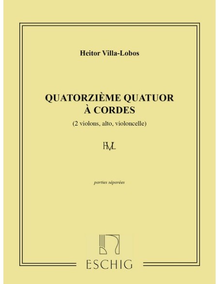 VILLA LOBOS H.-Quartet No. 14 for String Quartet (Parts)