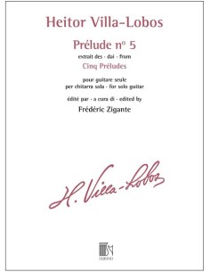VILLA LOBOS H.-Preludio n. 5 in re maggiore per chitarra (zigante) 2