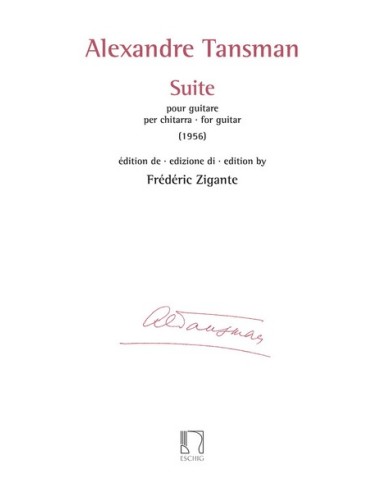 TANSMAN A.-Suite per chitarra (Zigante)