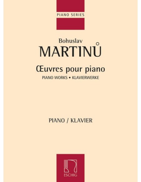 MARTINU B.-Opere per pianoforte