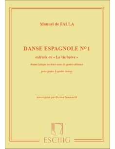 FALLA M.-Danse espagnole n° 1 de « La Vida Breve » pour piano à 4 mains (Samazeuilh) 2