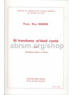 DUBOIS P.M.-SI Trombone Métait Conte pour trombone basse et piano 2