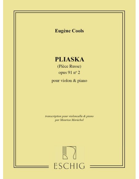 COOLS E.-Pliaska per violoncello e pianoforte