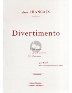 FRANCAIX J.-Divertimento para Trompa y Piano