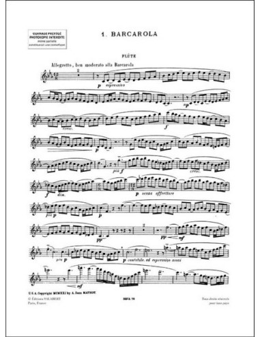 CASELLA A.-Barcarolle e Scherzo per flauto e pianoforte