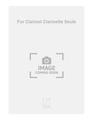 CONSTANT F.-Pour Clarinette para Clarinete
