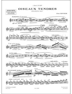 RIVIER J.-Oiseaux Tendini per flauto 2