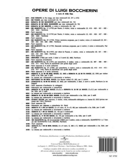 BOCCHERINI L.-Sonata in do minore per viola e violoncello