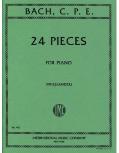 BACH C.P.E.-Pezzi (24) per pianoforte (Vrieslander)