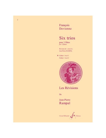 DEVIENNE F.-Trios (6) Vol.1 pour 3 flûtes (Rampal)