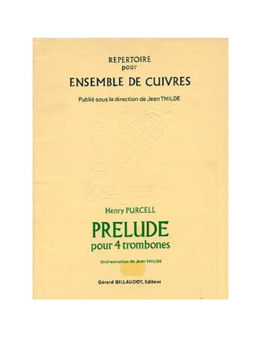 PURCELL H.-Prélude pour 4 trombones (Thilde)