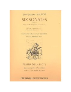 NAUDOT J.C.-Sonatas (6) Op.9 Vol.2: No. 4 to 6 for Flute and Piano (Paubon)