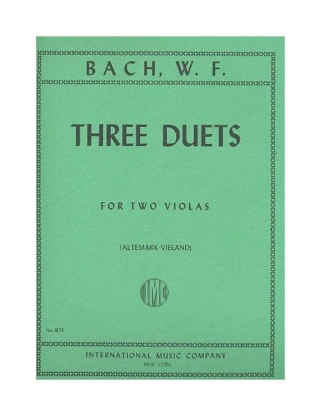 BACH W.F.-Duos (3) para 2 Violas