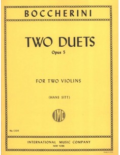 BOCCHERINI L.-Duetti (2) Op.5 per 2 Violini (Sitt)