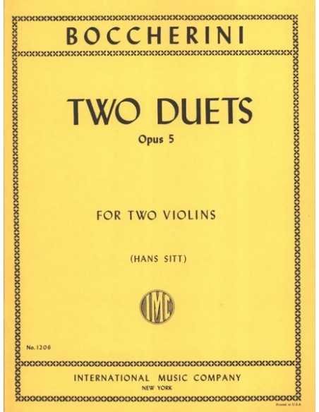 BOCCHERINI L.-Duetti (2) Op.5 per 2 Violini (Sitt)