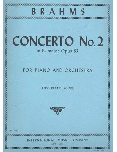 BRAHMS J.-Concerto No. 2 in Bb Major Op.83 for 2 Pianos for 4 hands