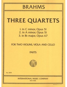 BRAHMS J.-Quartetti completi Op.51 e 67 per 2 violini, viola e violoncello (parti)