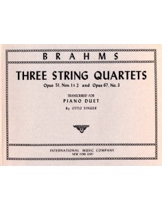 BRAHMS J.-Complete String Quartets Arranged for 4-Hand Piano (Singer)